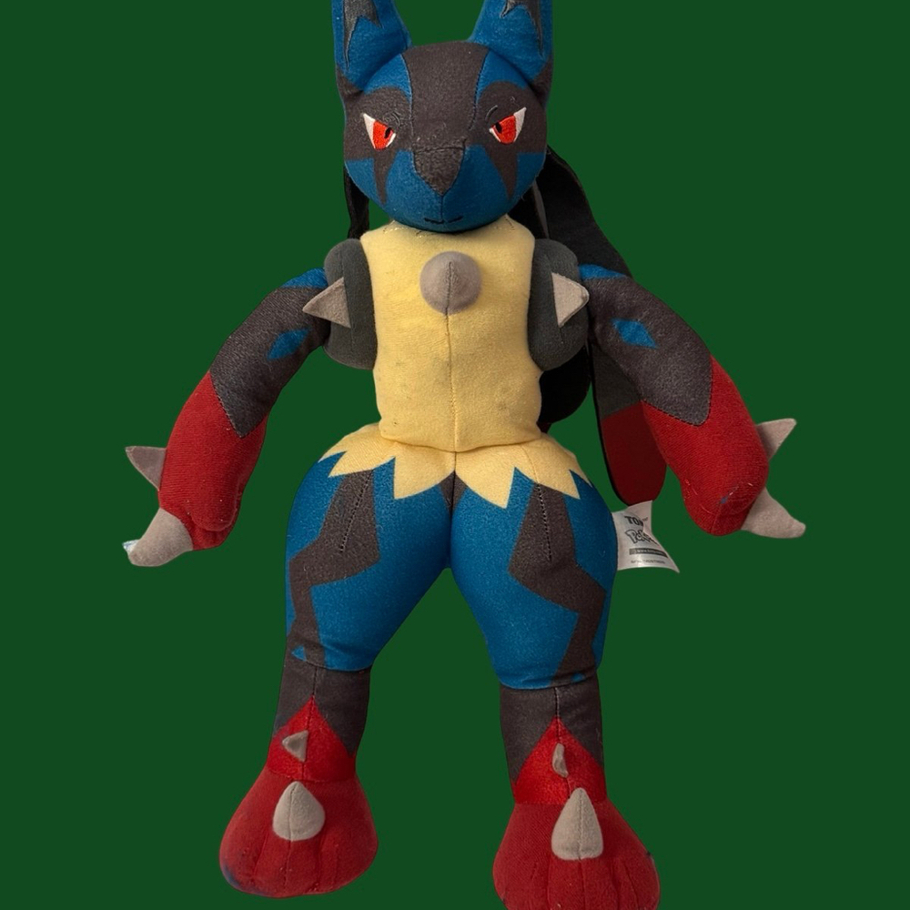 Pokemon Mega Lucario 2015 Tomy Electronic Talking 15\" Plush Toy Not WORKING
